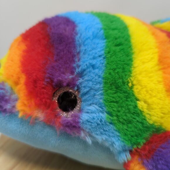 SeaWorld Parks Rainbow Dolphin Plush 17" - Picture 2 of 10